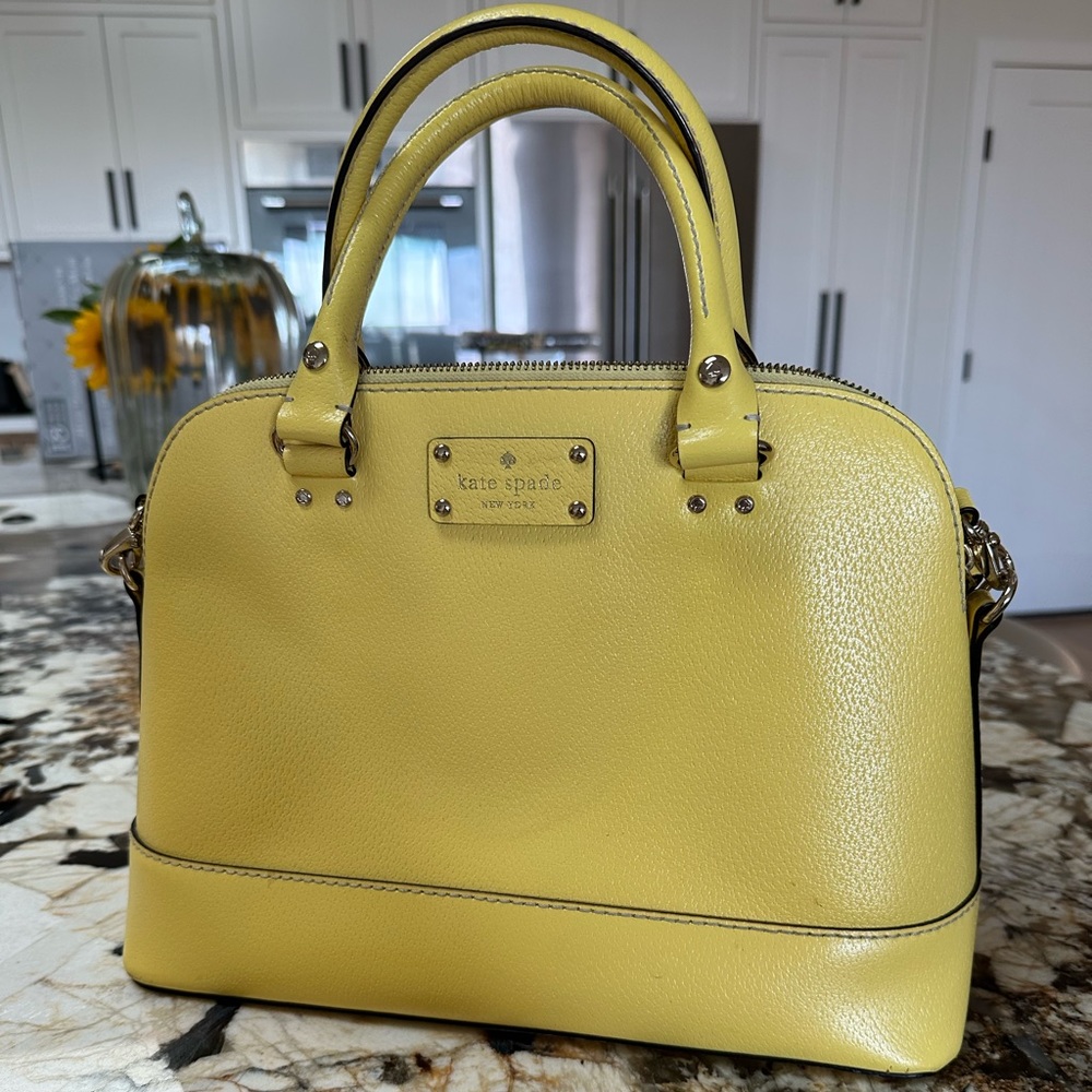 Kate Spade Wellesley Small Rachelle purse- limoncello yellow color